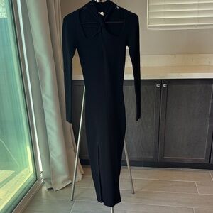 Astr Black Long Sleeve Dress